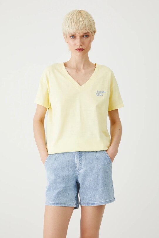 Odzież Medicine t-shirt bawełniany RS25.TSDB23 żółty