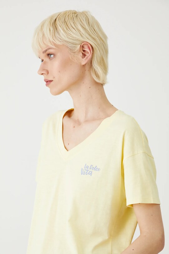 Medicine t-shirt bawełniany RS25.TSDB23 żółty