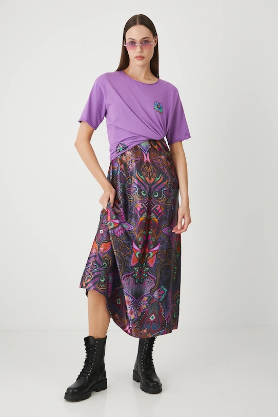 Medicine t-shirt bawełniany nadruk fioletowy RS25.TSDC00