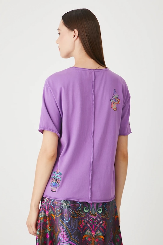 Odzież Medicine t-shirt bawełniany RS25.TSDC00 fioletowy