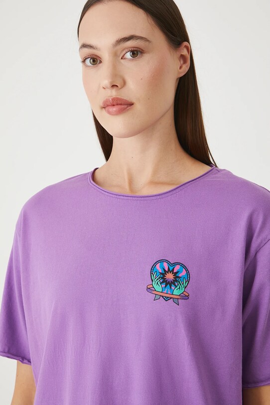 Medicine tricou din bumbac violet RS25.TSDC00