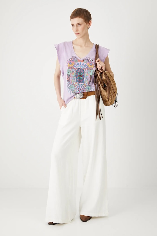 Medicine t-shirt bawełniany RS25.TSDC04 fioletowy RS25