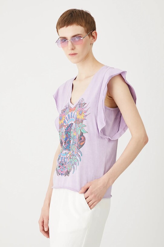 Medicine t-shirt bawełniany RS25.TSDC04 fioletowy