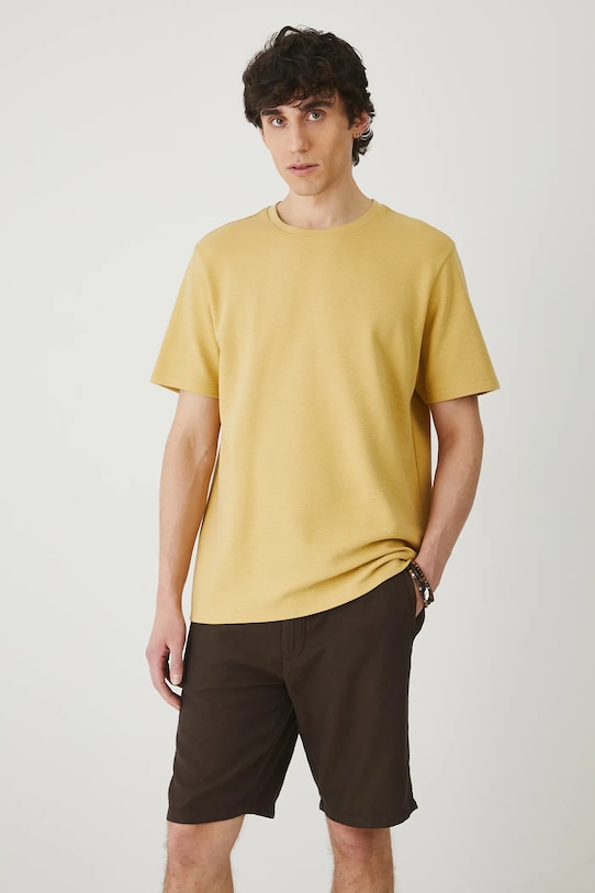 Medicine tricou din bumbac uni galben RS25.TSM080