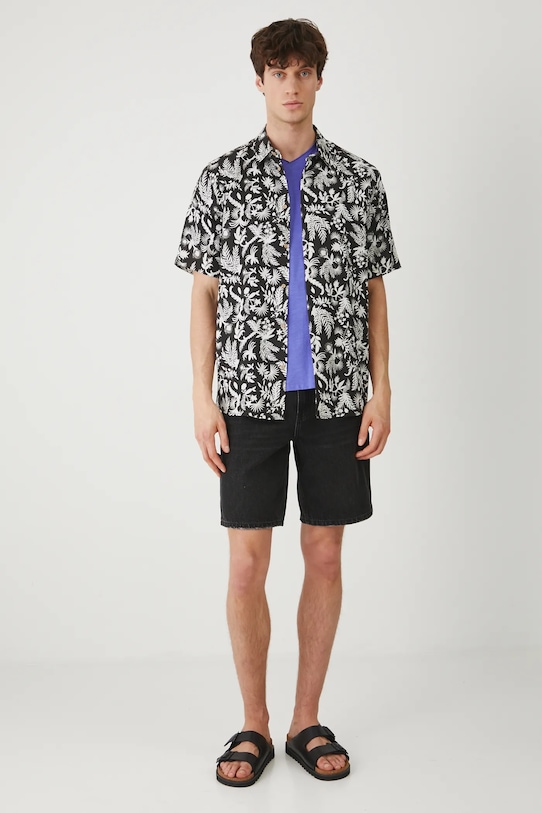 T-shirt bawełniany męski gładki kolor fioletowy RS25.TSM091 fioletowy RS25