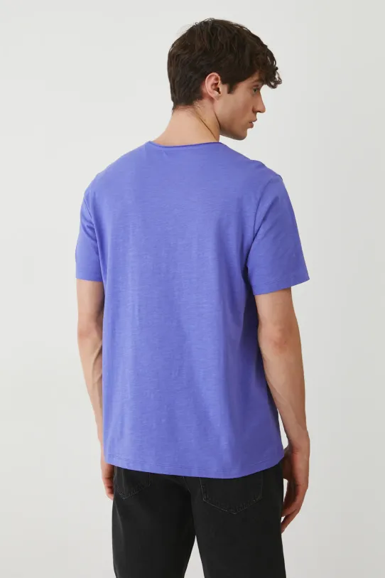 Odzież T-shirt bawełniany męski gładki kolor fioletowy RS25.TSM091 fioletowy