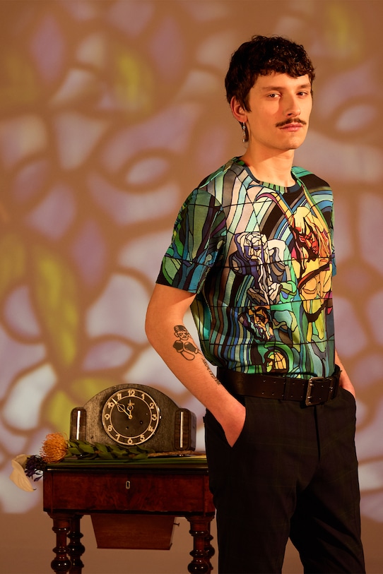 Bavlněné tričko z kolekce Eviva L'arte, s elastanem více barev regular vícebarevná RS25.TSM259