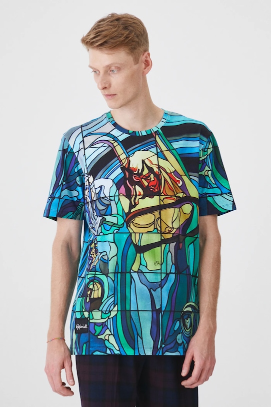 Bavlněné tričko z kolekce Eviva L'arte, s elastanem více barev RS25.TSM259 vícebarevná RS25