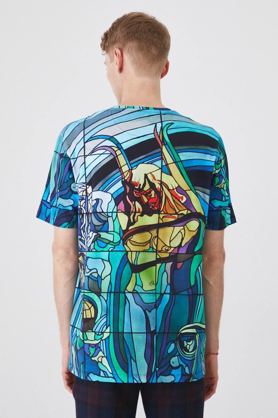 Bavlněné tričko z kolekce Eviva L'arte, s elastanem více barev vícebarevná RS25.TSM259