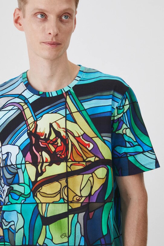 Bavlněné tričko z kolekce Eviva L'arte, s elastanem více barev RS25.TSM259 vícebarevná