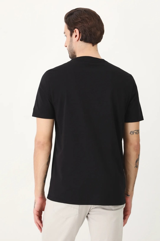 T-shirt bawełniany męski z elastanem by Magda Kubiak – Dziki Las kolor czarny czarny RS25.TSM284