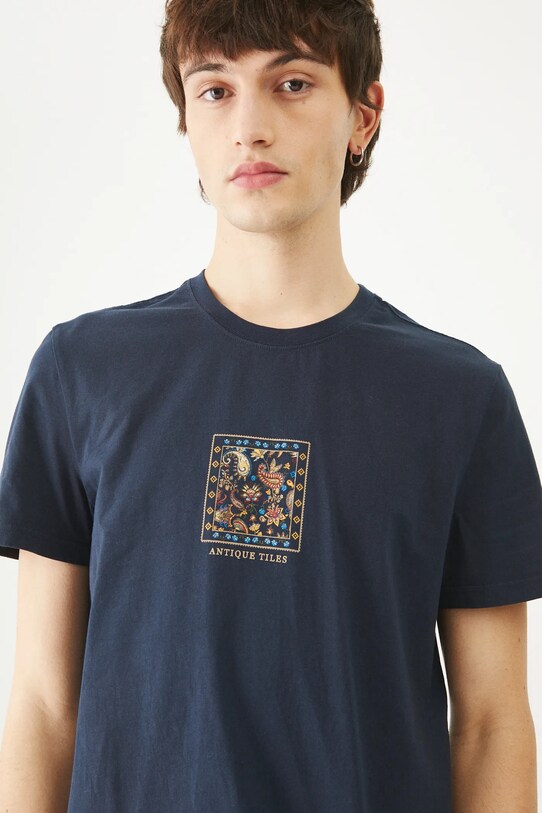 Medicine t-shirt bawełniany granatowy RS25.TSM301