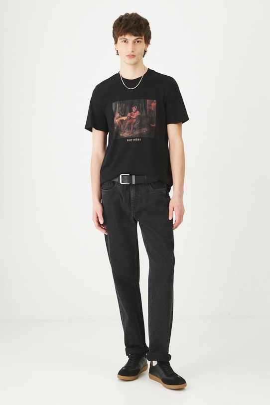 Ρούχα Βαμβακερό μπλουζάκι Medicine RS25.TSM350 μαύρο