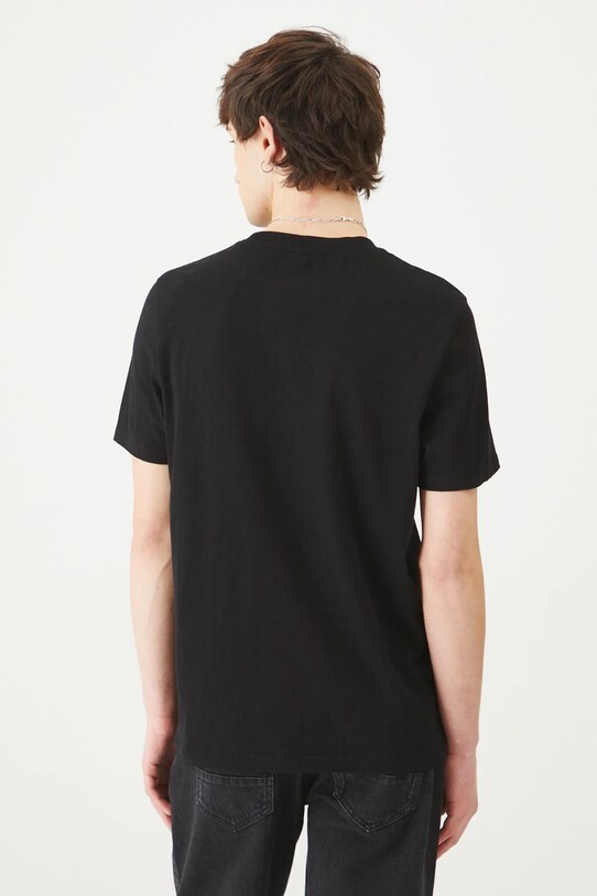 T-shirt bawełniany męski z kolekcji Dzień Kota kolor czarny czarny RS25.TSM350