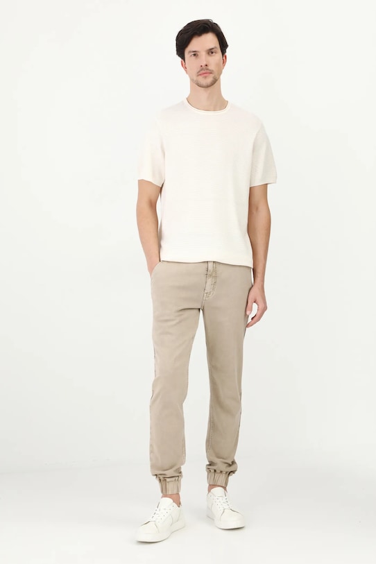 Bavlněné tričko se strukturou béžová barva RS25.TSM400 béžová RS25