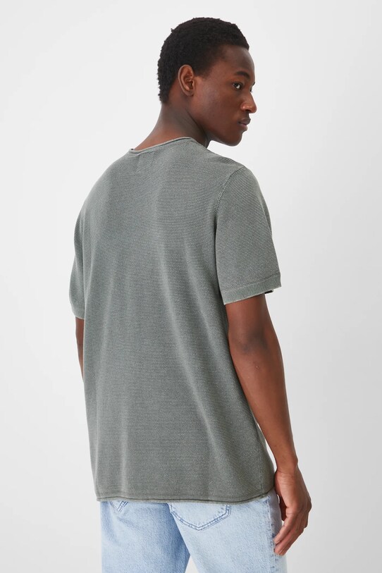 Odzież T-shirt bawełniany męski z fakturą kolor zielony RS25.TSM400 zielony