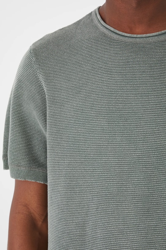 T-shirt bawełniany męski z fakturą kolor zielony RS25.TSM400 zielony