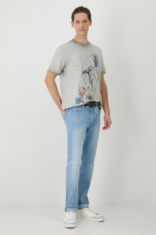 Odzież T-shirt bawełniany męski by Justyna Stoszek – Forest Forever, Sense of Values kolor szary RS25.TSM654 szary