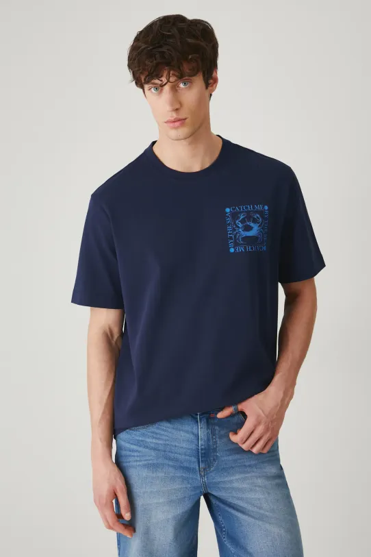 Medicine t-shirt in cotone RS25.TSM701 blu navy RS25