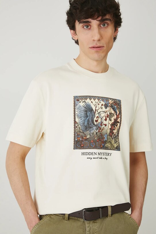 Medicine tricou din bumbac bej RS25.TSM803