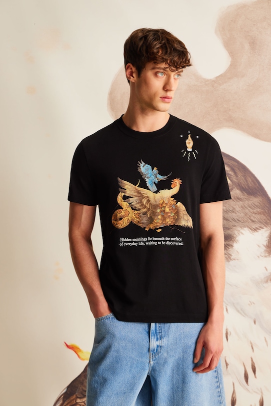 Medicine t-shirt bawełniany nadruk czarny RS25.TSM852