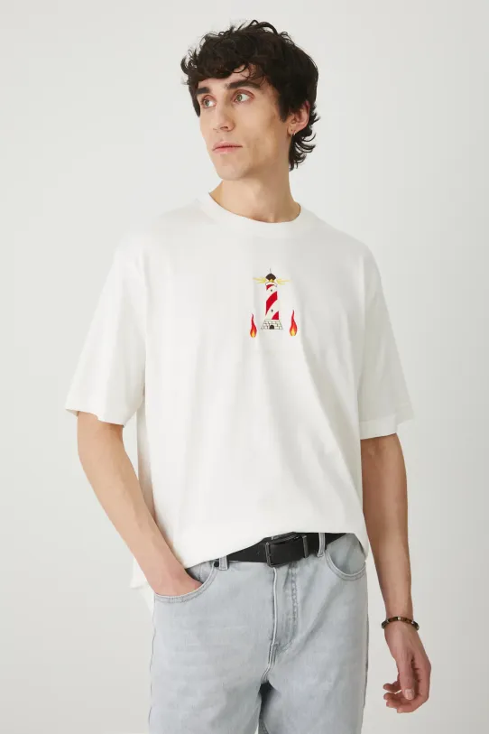 Medicine t-shirt bawełniany RS25.TSM861 beżowy RS25