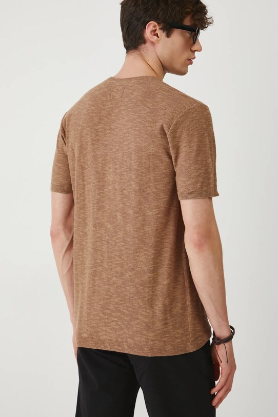 Îmbrăcăminte Medicine tricou din amestec de in RS25.TSM930 maro