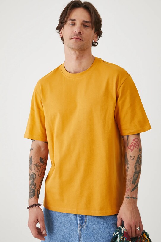 T-shirt bawełniany męski gładki kolor pomarańczowy RS25.TSMA01 pomarańczowy RS25