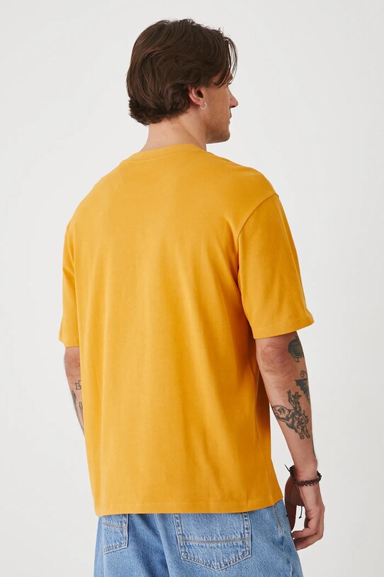 Odzież T-shirt bawełniany męski gładki kolor pomarańczowy RS25.TSMA01 pomarańczowy