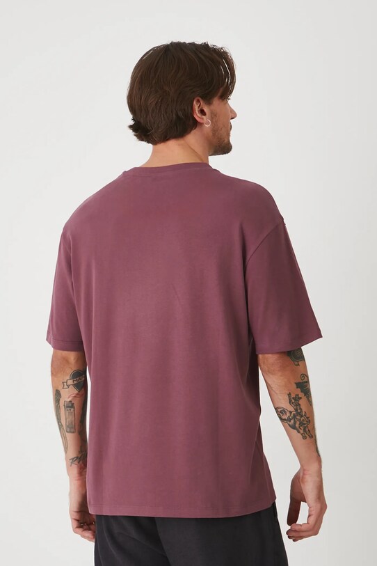 Odzież T-shirt bawełniany męski gładki kolor fioletowy RS25.TSMA01 fioletowy