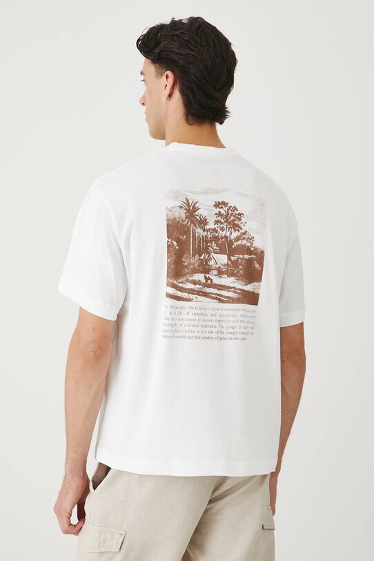 Îmbrăcăminte Medicine Tricou din bumbac RS25.TSMA10 alb