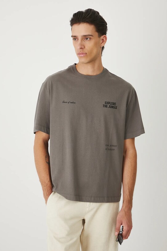 Îmbrăcăminte Medicine Tricou din bumbac RS25.TSMA10 gri