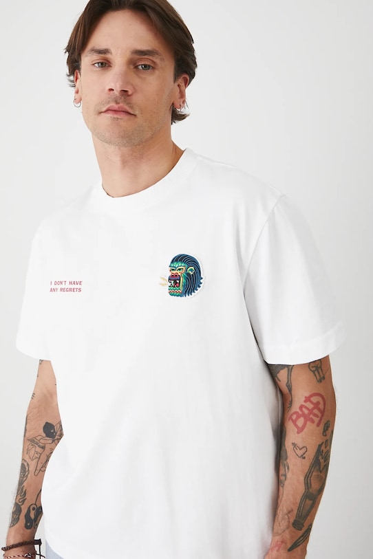 Medicine t-shirt bawełniany nadruk biały RS25.TSMA15
