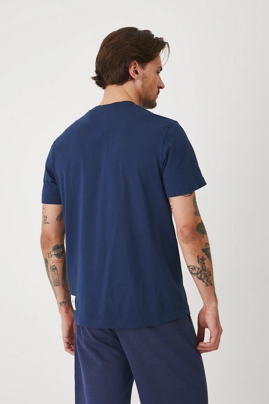 T-shirt bawełniany męski z kolekcji Medicine x Słowiński Park Narodowy kolor granatowy granatowy RS25.TSMA51