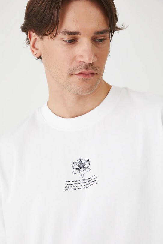 T-shirt bawełniany męski z kolekcji Medicine x Słowiński Park Narodowy kolor biały RS25.TSMA57 biały