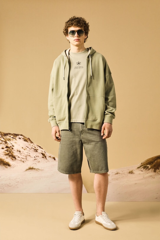 T-shirt bawełniany męski z kolekcji Medicine x Słowiński Park Narodowy kolor zielony okrągły zielony RS25.TSMA57