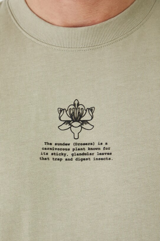 T-shirt bawełniany męski z kolekcji Medicine x Słowiński Park Narodowy kolor zielony RS25.TSMA57