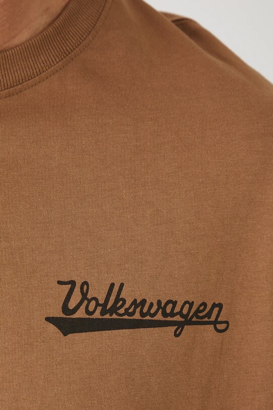 Bavlnené tričko pánske béžová farba RS25.TSMA82 béžová