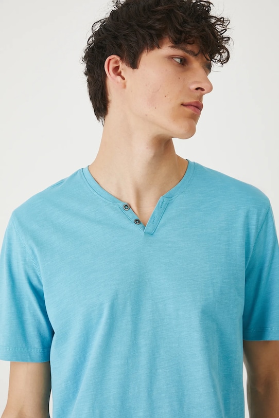 Medicine tricou din bumbac uni turcoaz RS25.TSMB03