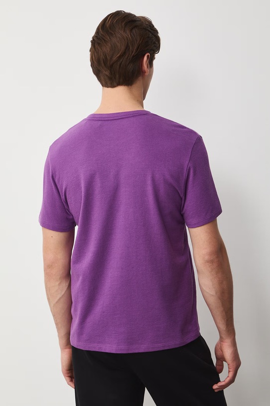 Odzież T-shirt bawełniany męski z fakturą kolor fioletowy RS25.TSMB04 fioletowy