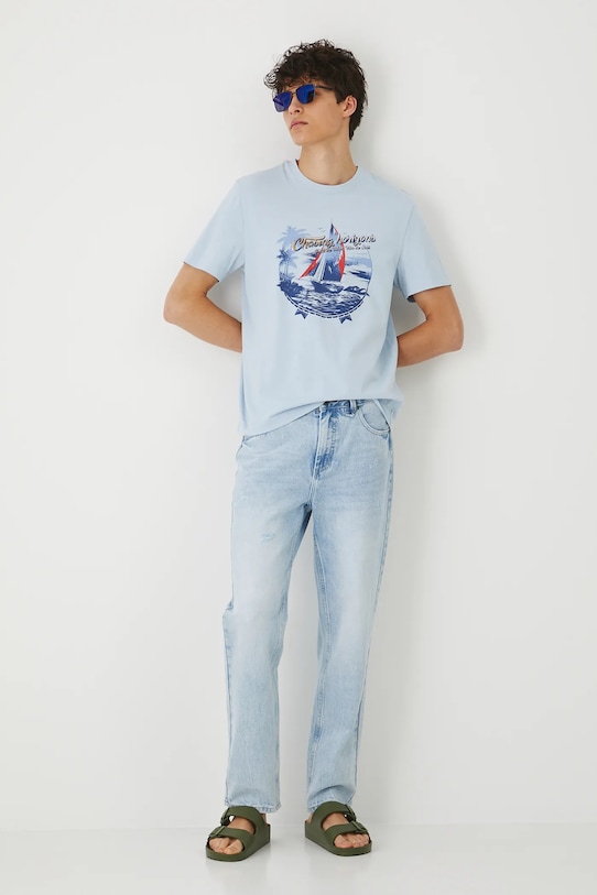 Medicine t-shirt bawełniany nadruk niebieski RS25.TSMB21