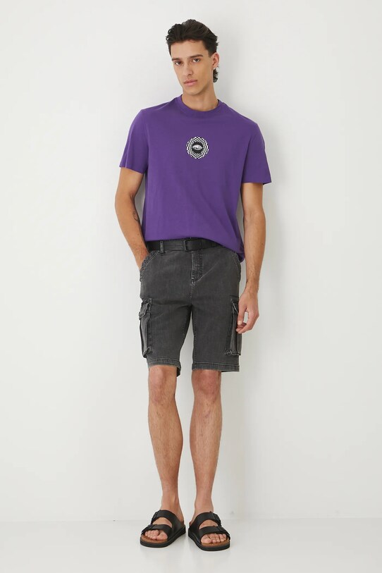 Medicine tricou de bumbac print violet RS25.TSMC21