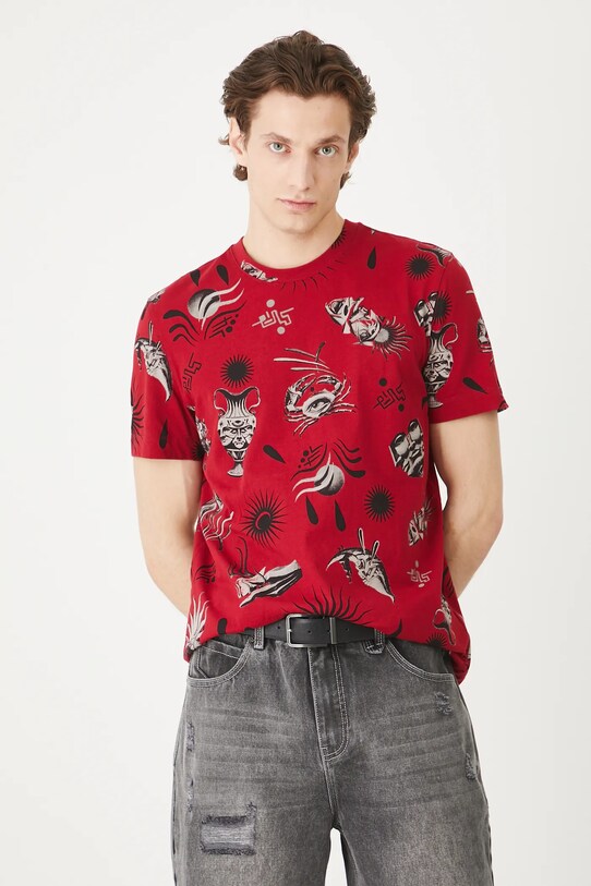 Îmbrăcăminte Medicine tricou din bumbac RS25.TSMC51 rosu