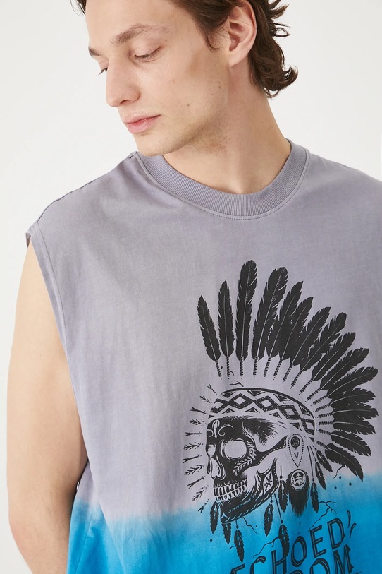 T-shirt bawełniany męski bez rękawów kolor multicolor multicolor RS25.TTMC11