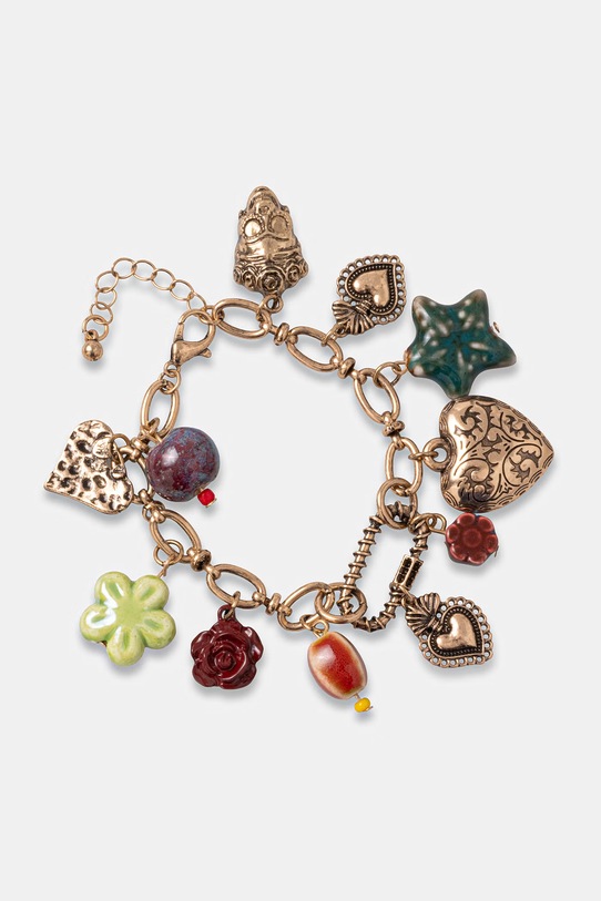 Bransoletka damska z ozdobnymi zawieszkami RS26-ABD300 złoty RS26