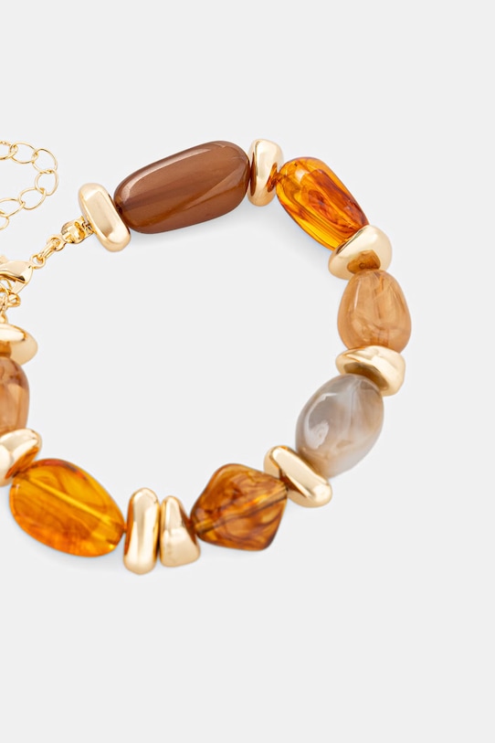 Bransoletka damska z koralików RS26-ABD901 beżowy RS26