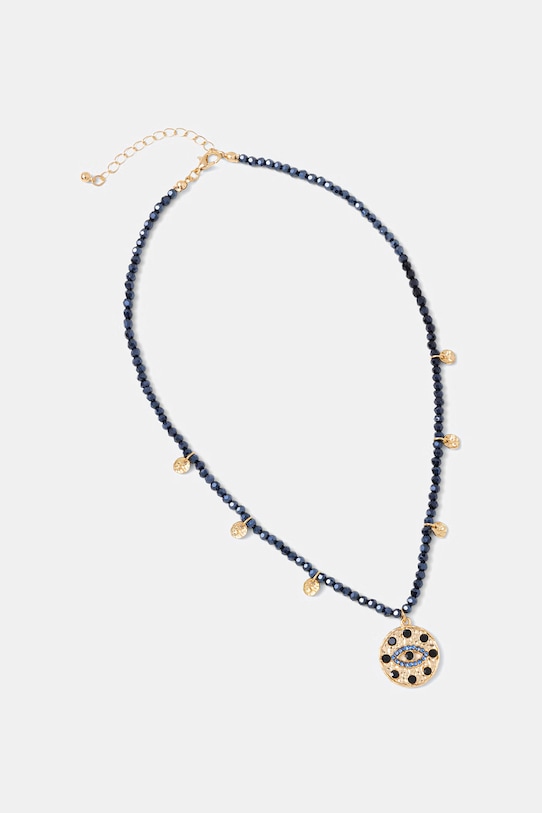 Naszyjnik damski z ozdobnymi zawieszkami niebieski RS26-ASD301