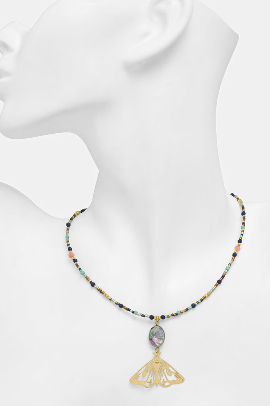 Medicine naszyjnik z zawieszką damski muszlowy multicolor RS26-ASD502