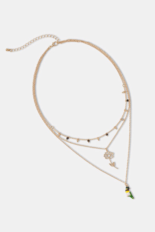 Medicine naszyjnik z zawieszkami damski z kamieniami naturalnymi RS26-ASD504 złoty RS26