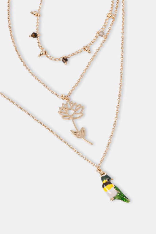 Akcesoria Medicine naszyjnik z zawieszkami damski z kamieniami naturalnymi RS26-ASD504 złoty